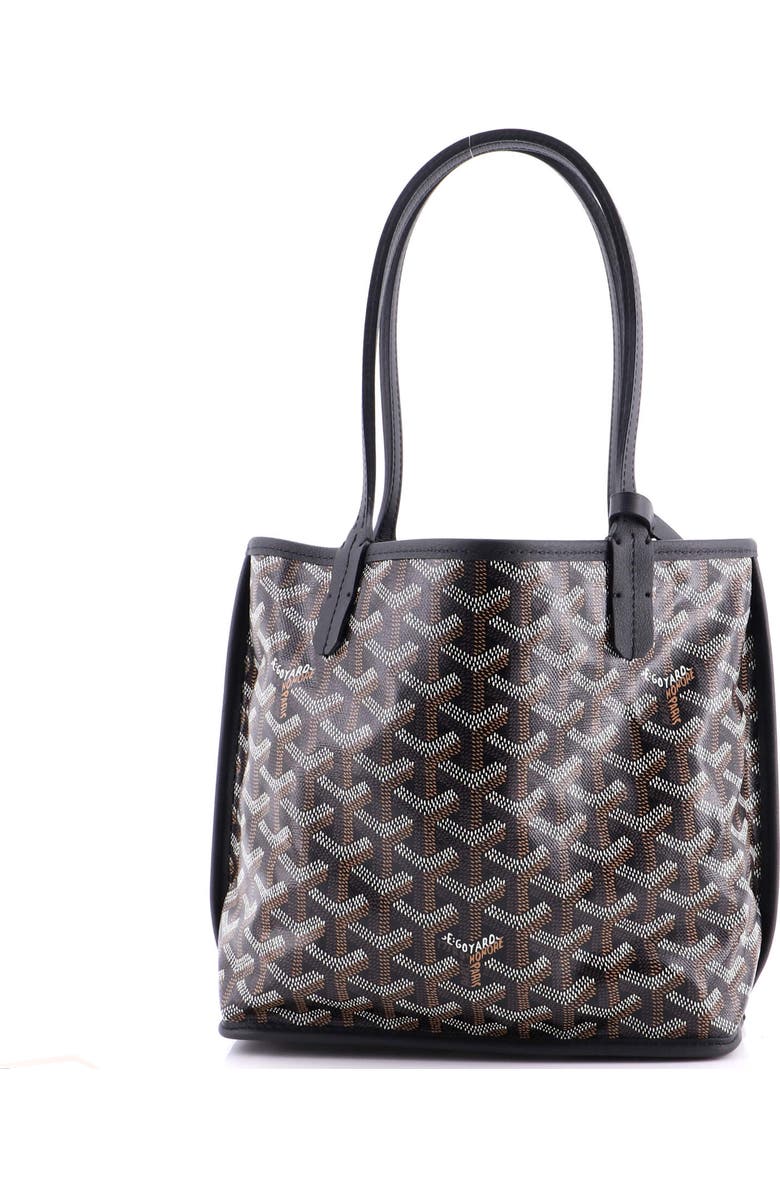 Pre-Owned Goyard Anjou Reversible Tote Coated Canvas Mini, Main, color, Black