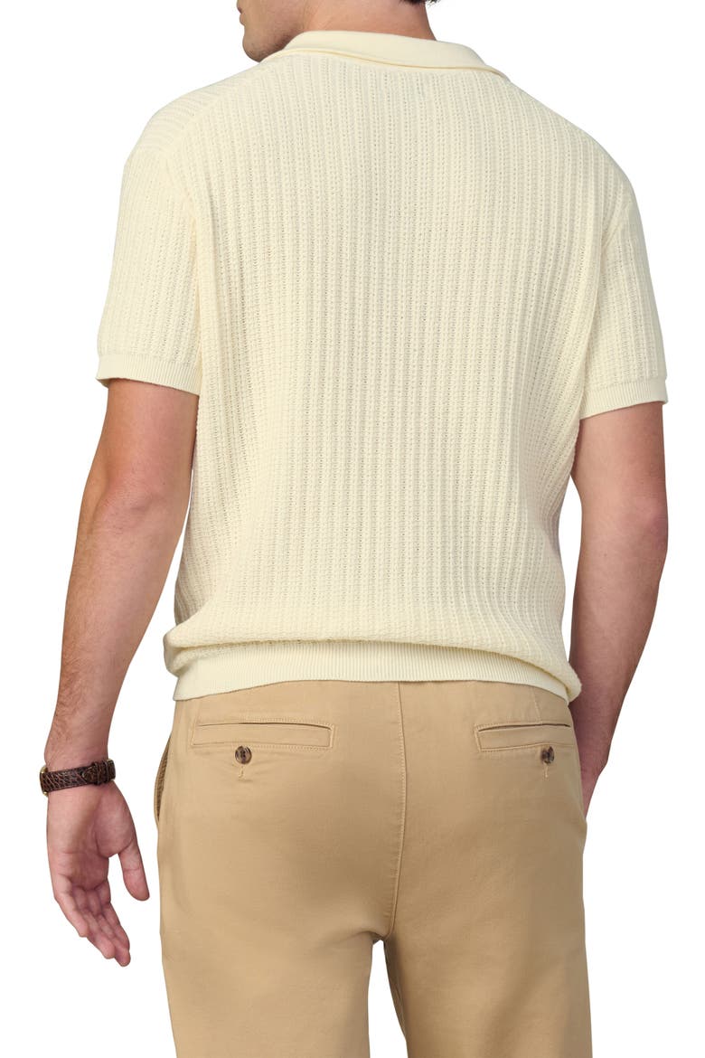 Textured Johnny Collar Polo, Alternate, color, SEA SALT