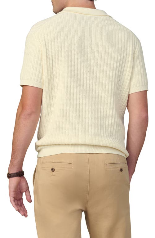 Joe's Textured Johnny Collar Polo In Sea Salt