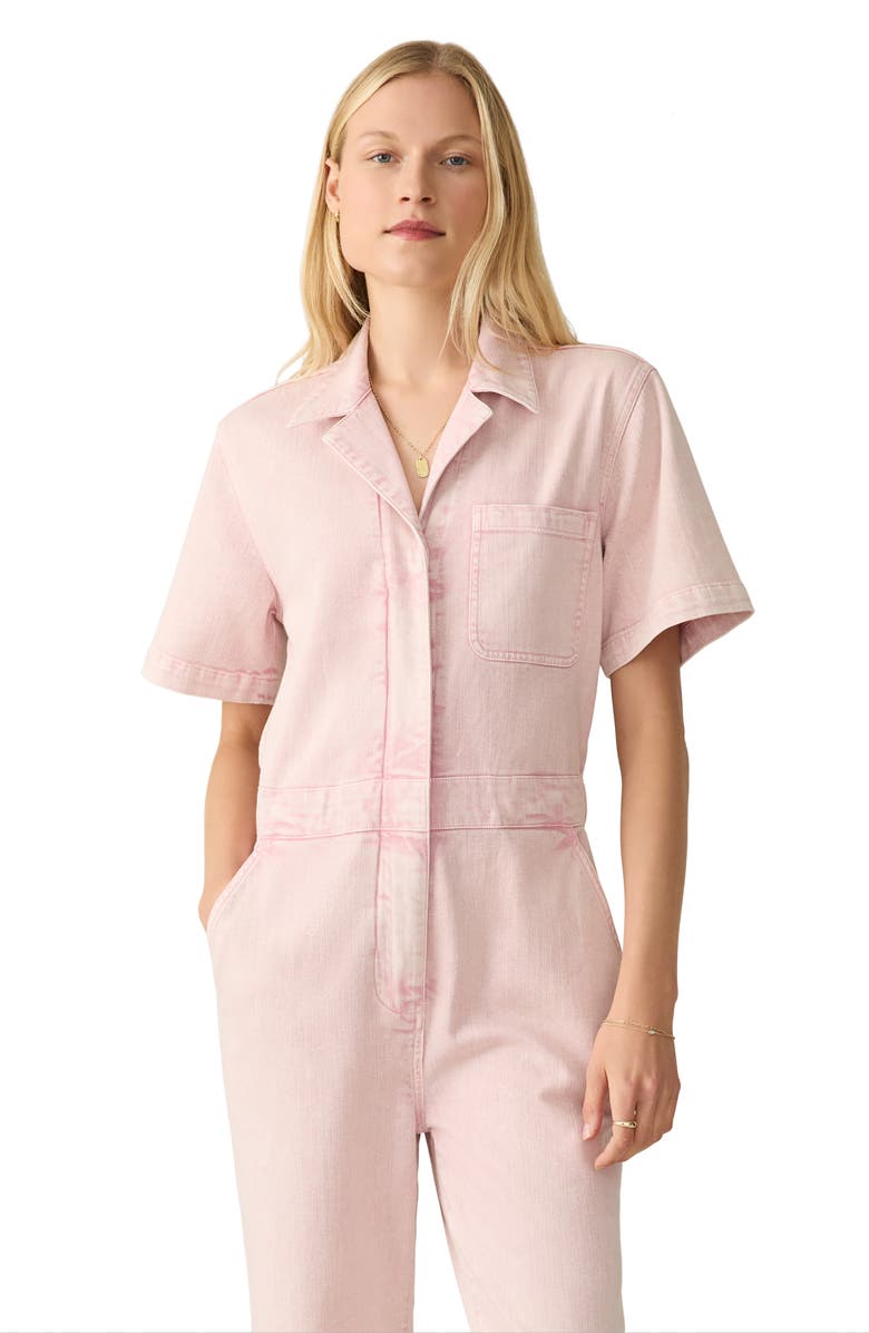 Faherty Blaise Organic Cotton Blend Jumpsuit, Alternate, color, Sunset Blush