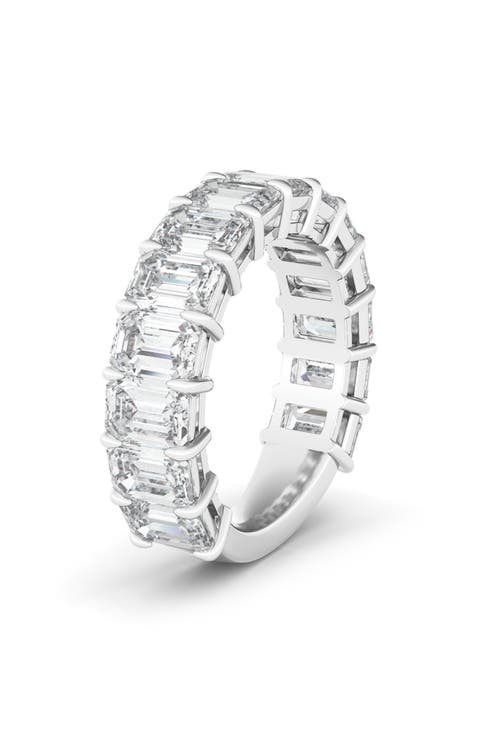 Emerald Cut Lab Created Diamond Eternity Band
