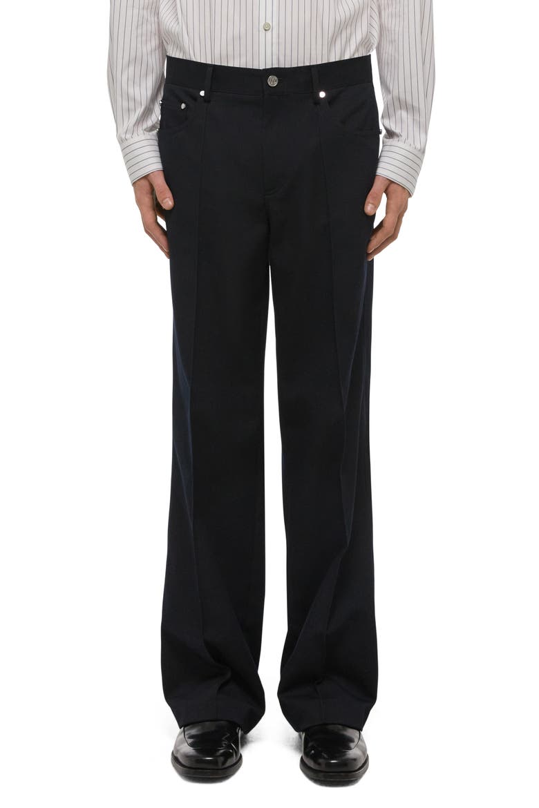 Five-Pocket Gabardine Dress Pants, Main, color, BLACK