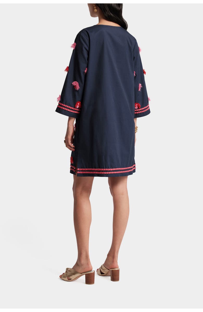 Frances Valentine Capri Peacock Tunic, Alternate, color, Navy/Pink