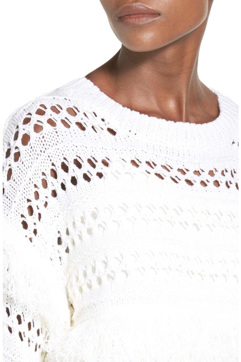 Openwork Pullover, Alternate, color, IVORY