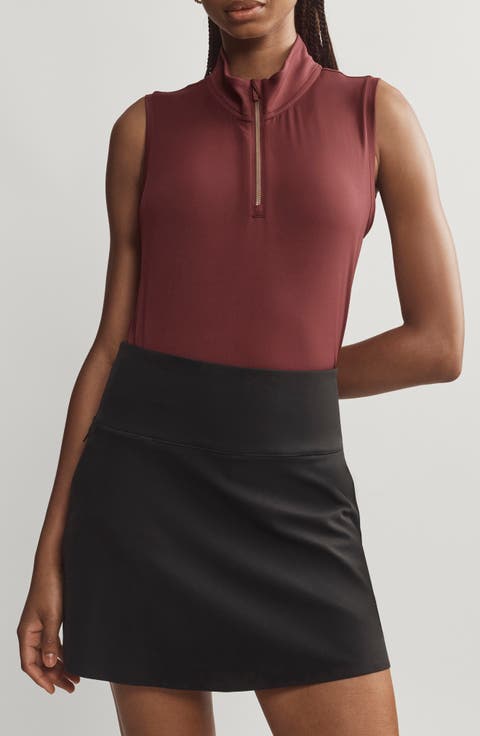 Course to Court Sleeveless Half Zip Top