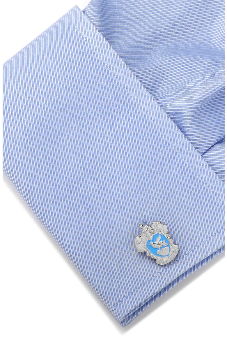 Ravenclaw Cuff Links, Alternate, color, SILVER
