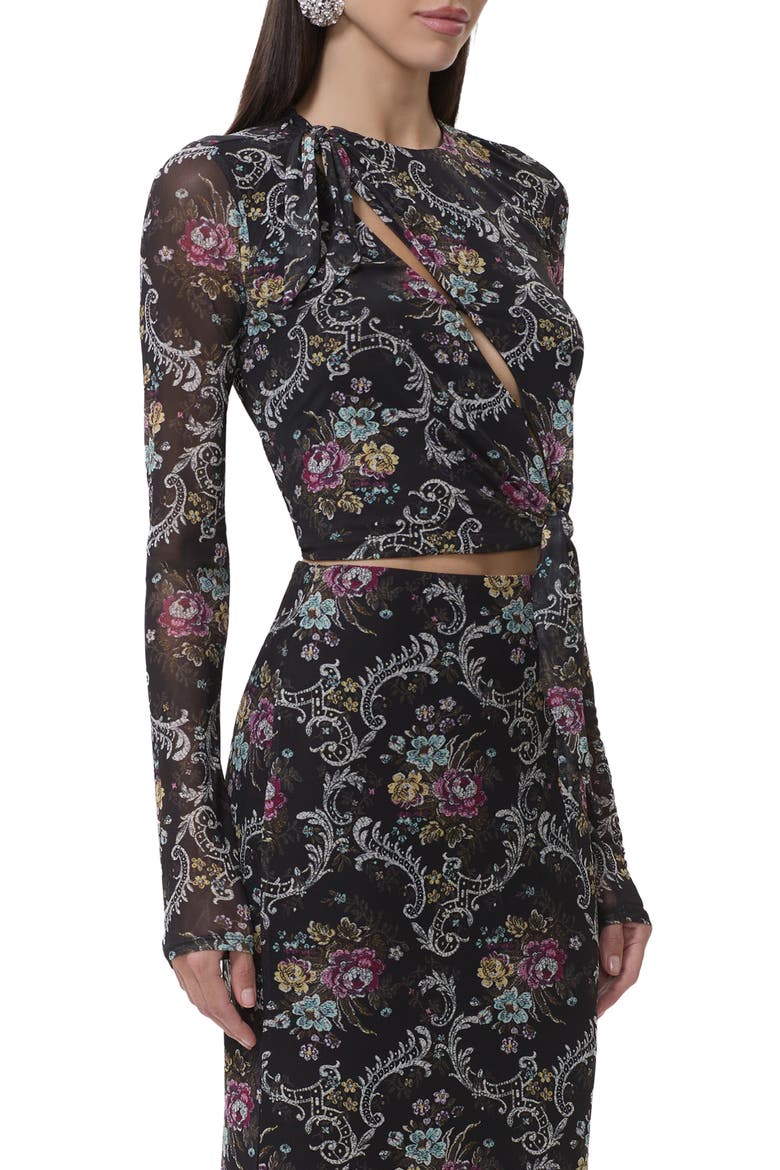 Chaya Floral Asymmetric Cutout Top, Alternate, color, ORNATE FLORAL