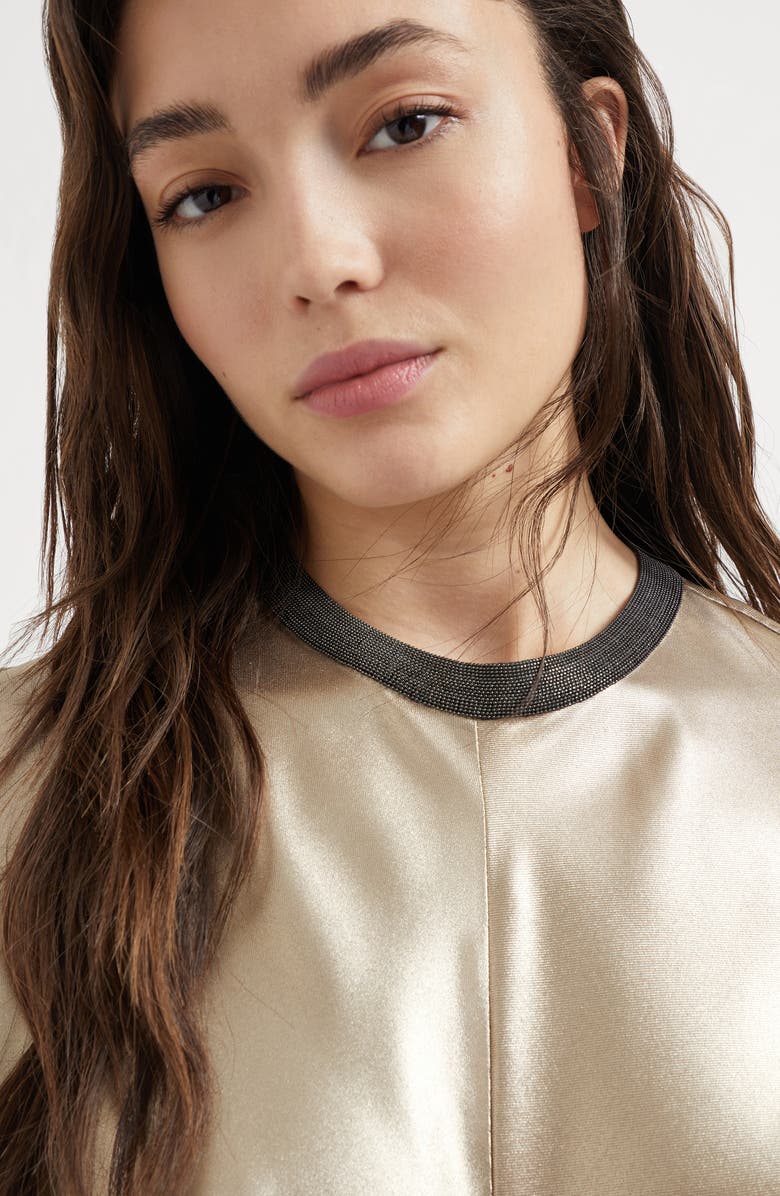 Brunello Cucinelli Lamé dress, Alternate, color, 