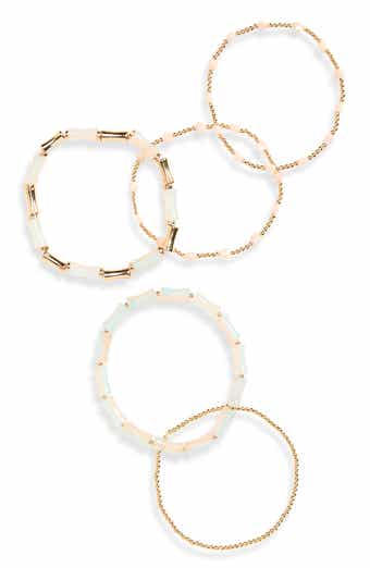Set of 5 Beaded Stretch Bracelets