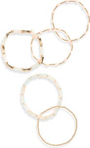 NORDSTROM RACK Set of 5 Beaded Stretch Bracelets