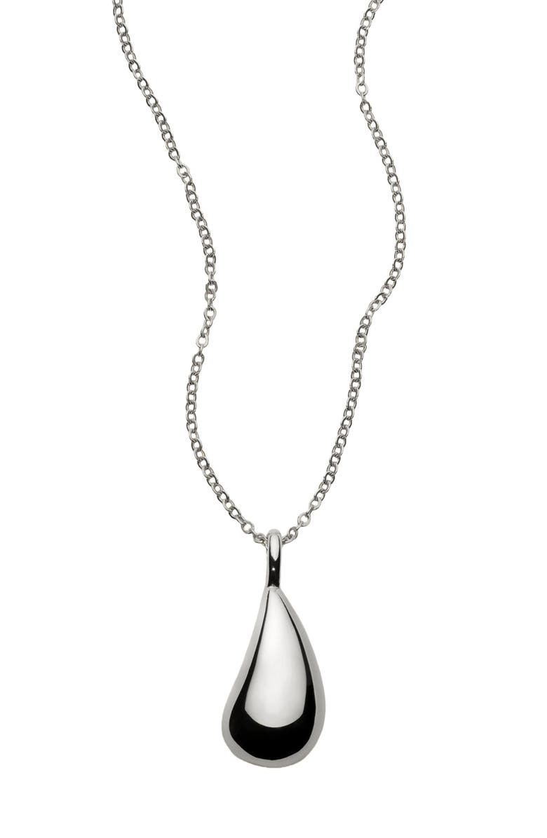 MADE BY MARY Gloss Pendant Necklace, Main, color, Silver