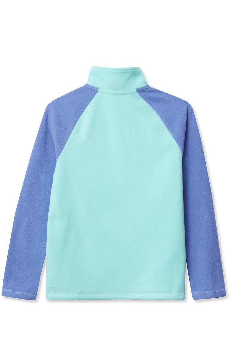 Lands' End Kids Every Day Fleece Quarter Zip, Alternate, color, Purple/Blue