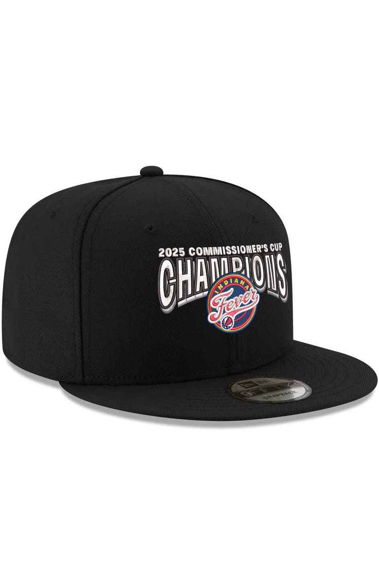 New Era Unisex New Era  Black Indiana Fever 2025 WNBA Commissioner's Cup Champions 9FIFTY Snapback Hat, Alternate, color, 