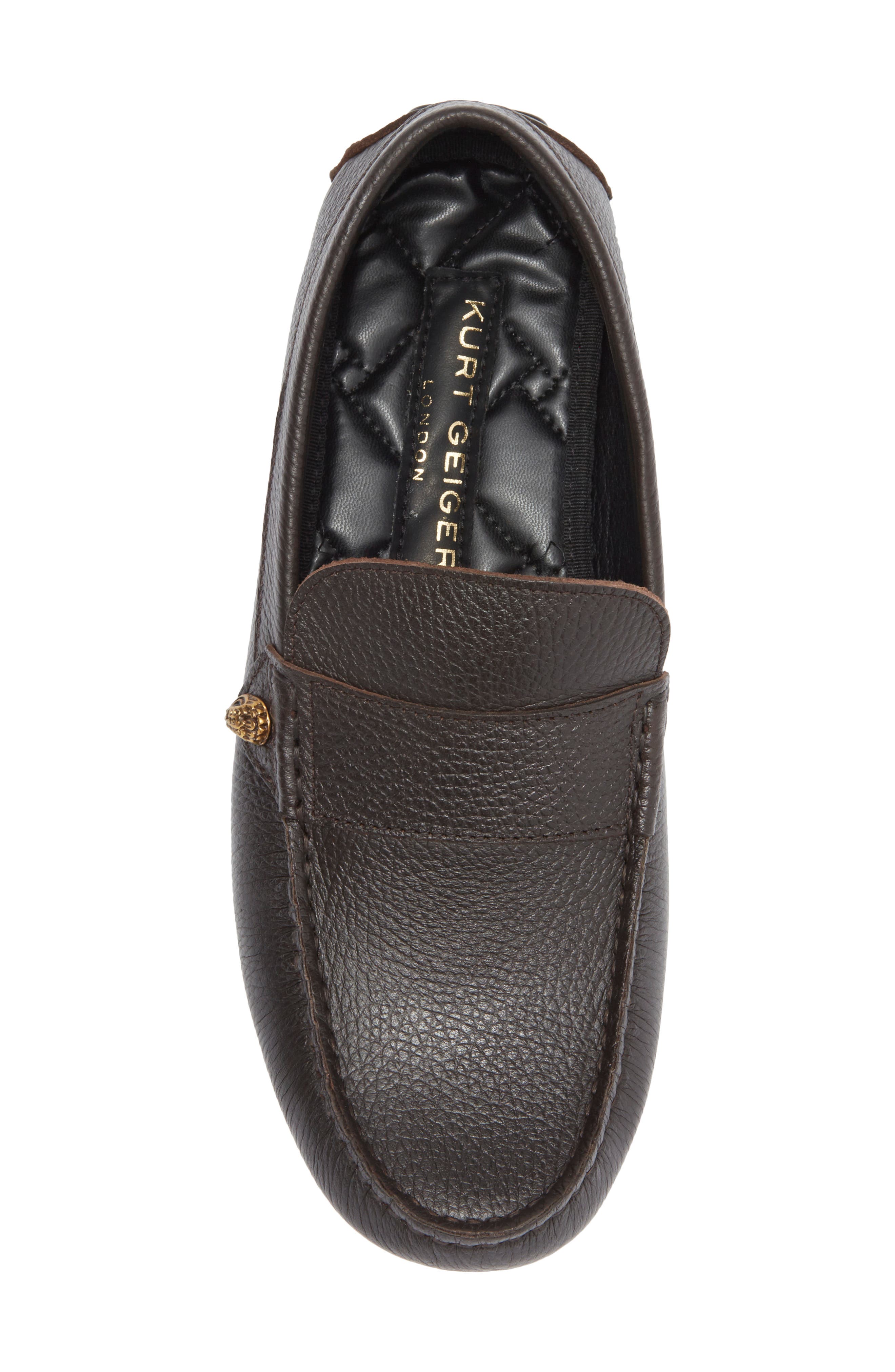 Kurt Geiger London Stirling Moc Toe Driving Shoe, Alternate, color, Dark Brown