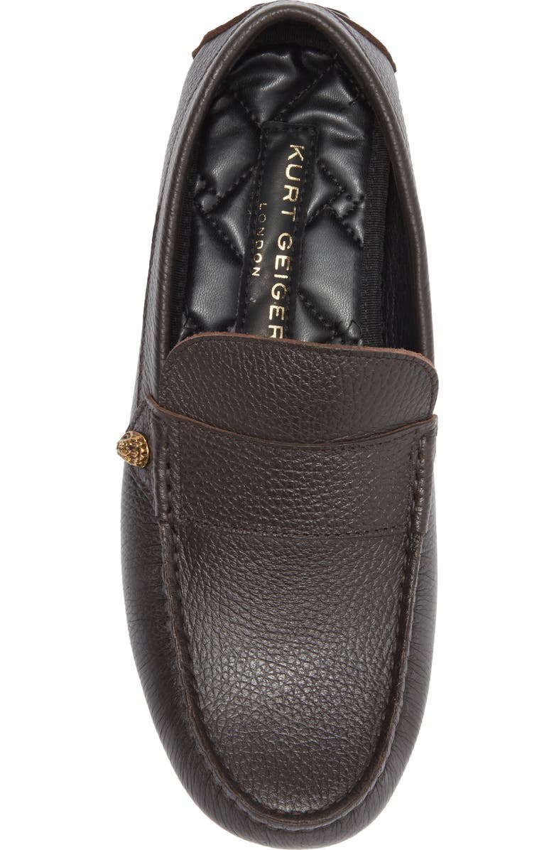 Kurt Geiger London Stirling Moc Toe Driving Shoe, Alternate, color, Dark Brown