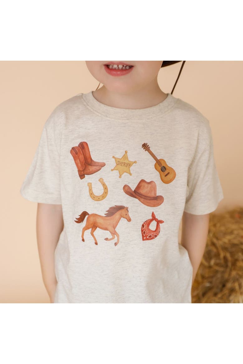 Western Cowboy Short Sleeve T-Shirt, Alternate, color, Natural Heather