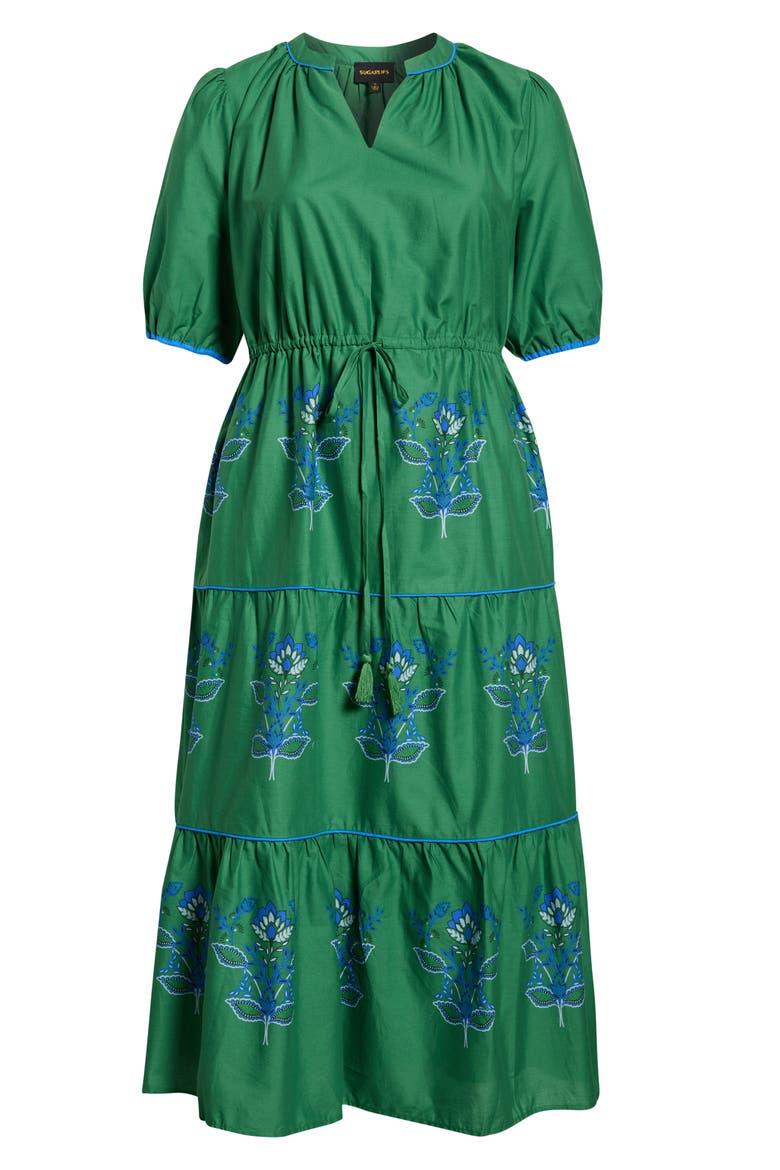 Meridy Floral Maxi Dress, Alternate, color, KELLY GREEN/ BLUE MULTI