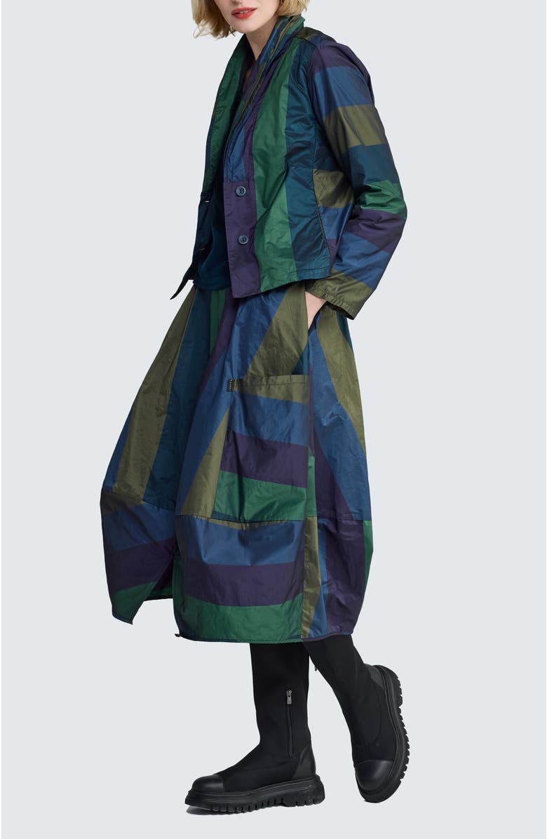 LUUKAA Litia Striped Jacket, Alternate, color, Oasis Blue