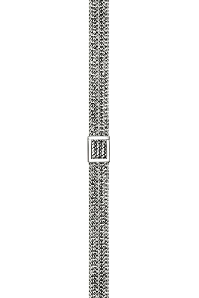 Icon Sterling Silver Diamond Link Necklace, Alternate, color, SILVER