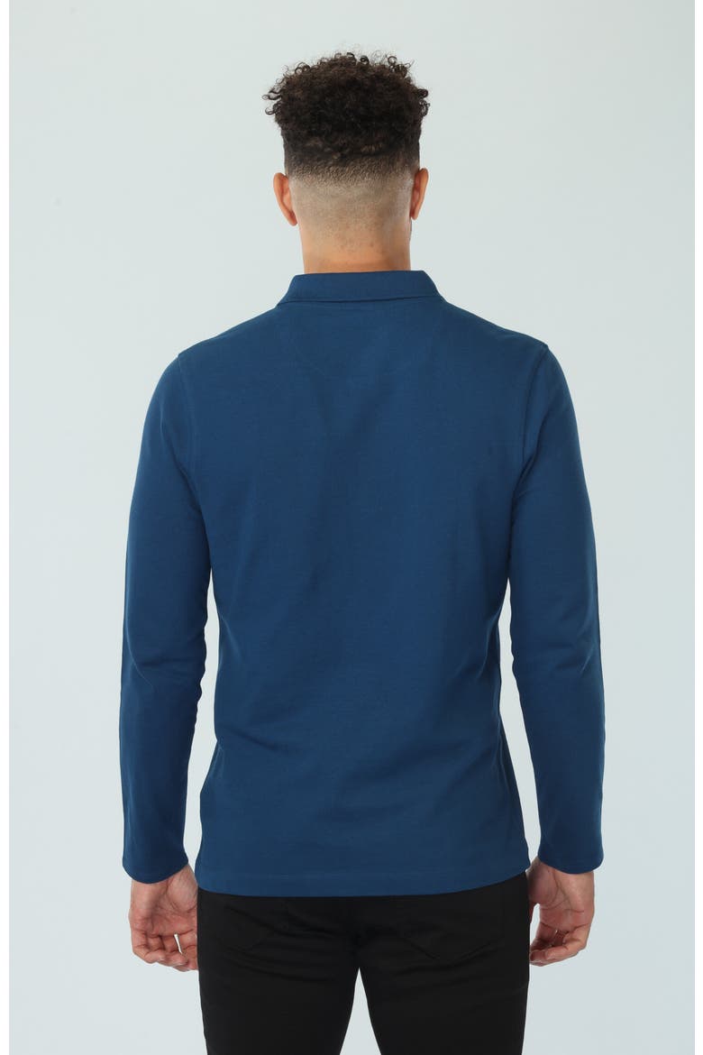 Poseidon Long Sleeve Polo, Alternate, color, Blue