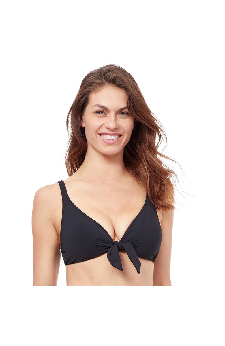 Profile by Gottex Tutti Frutti Tie Knot Bikini Top, Main, color, Black