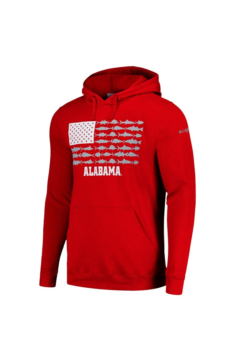 Columbia Men's Columbia Crimson Alabama Crimson Tide PFG Fish Flag II Pullover Hoodie, Alternate, color, Crimson