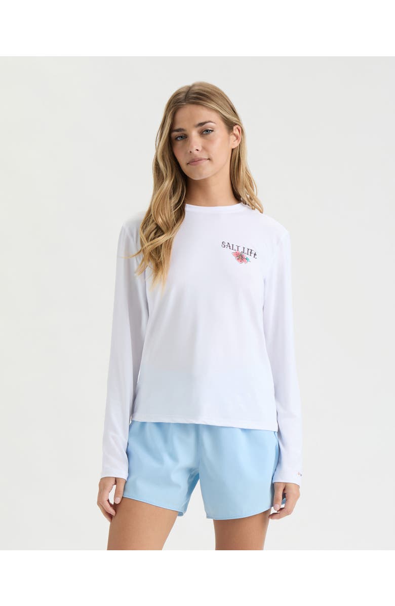 Salt Life High Flyer SLX Performance Long Sleeve Shirt, Main, color, White