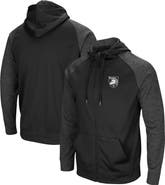 COLOSSEUM Men's Colosseum Black Army Black Knights Big & Tall Blackout 2.0 Raglan Full-Zip Hoodie