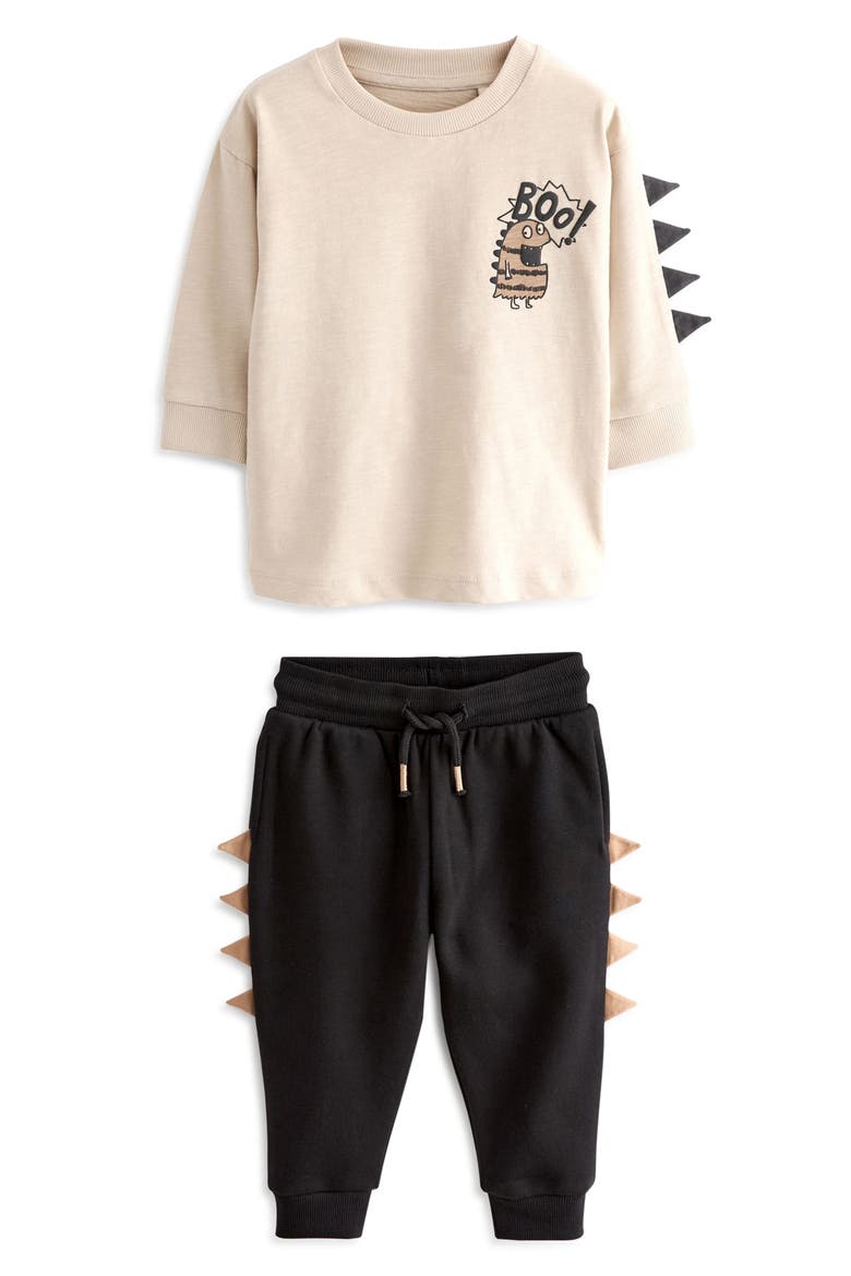 Kids' Assorted 4-Pack Monster Long Sleeve Graphic T-Shirt, Joggers & Leggings Set, Alternate, color, BROWN