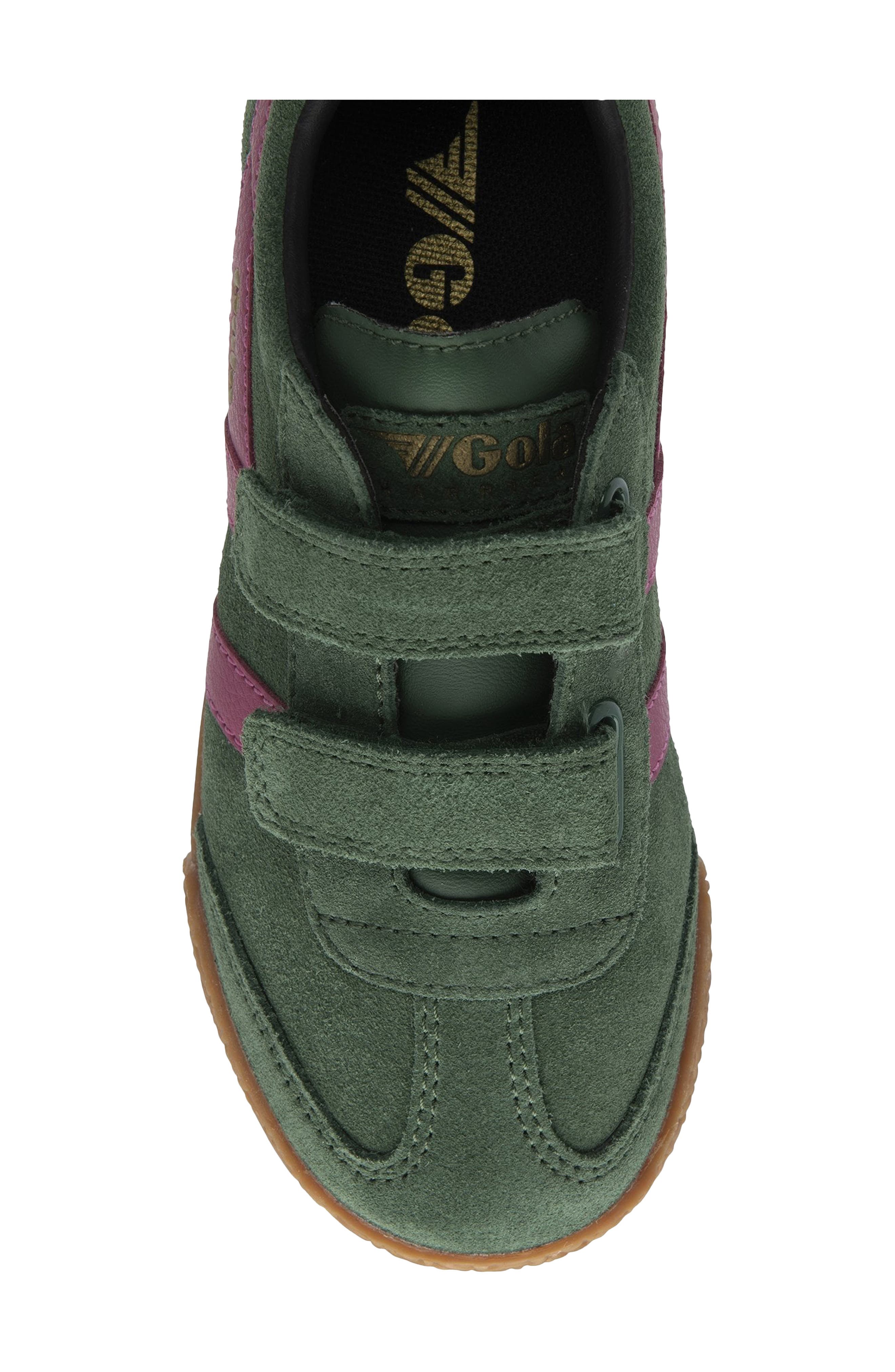 Kids' Harrier Strap Sneaker, Alternate, color, EVERGREEN/ FUCHSIA/ BLACK