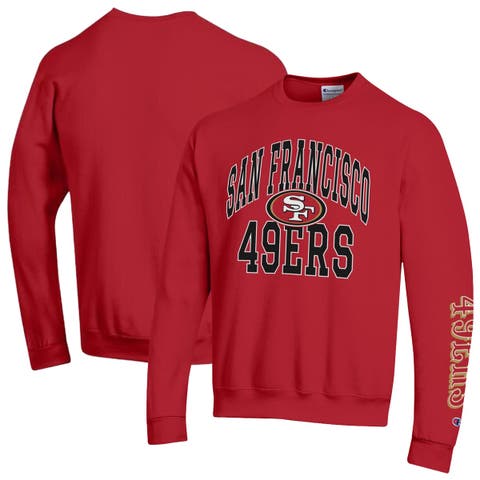 Men's Champion Scarlet San Francisco 49ers Powerblend Fleece Sweatshirt