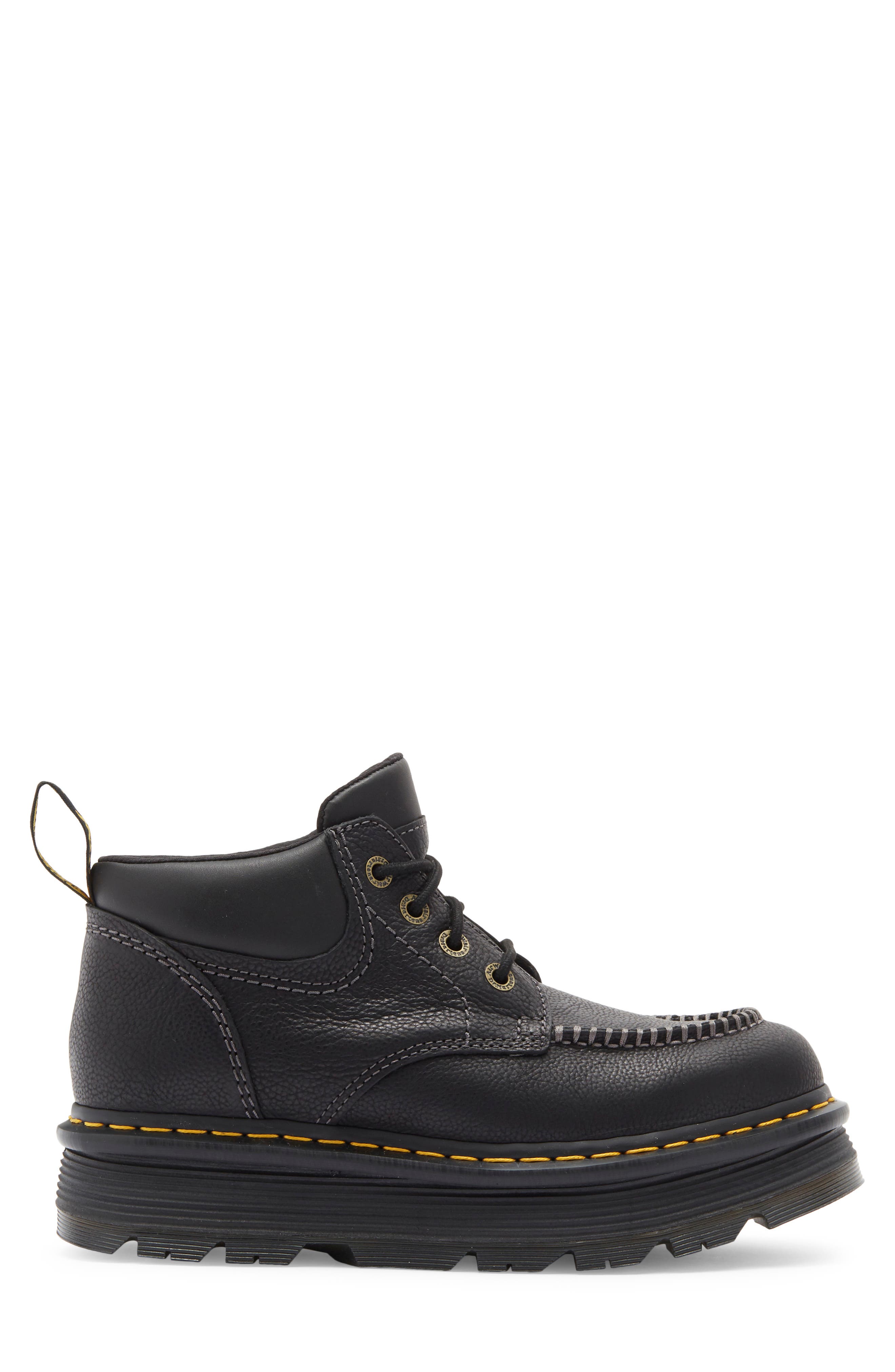 Dr. Martens Zebzag 4-Eye Lace-Up Boot, Alternate, color, Black