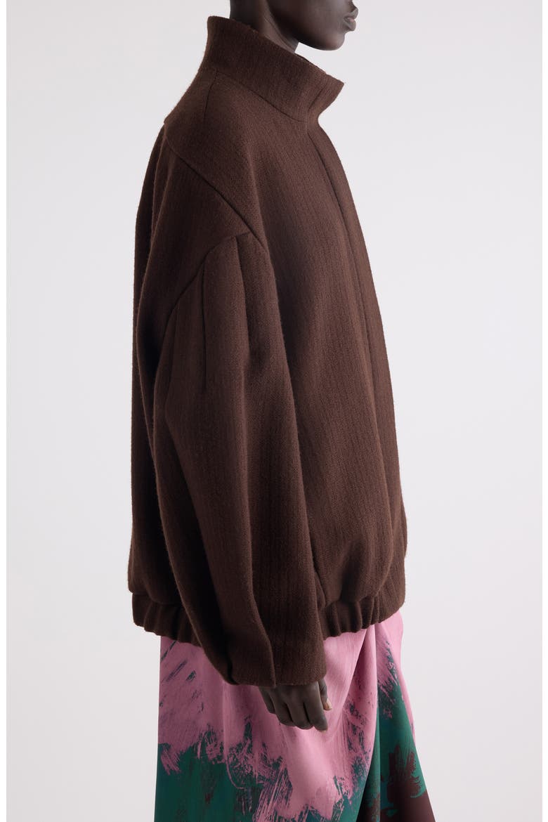 Voles Oversize Wool Jacket, Alternate, color, BROWN