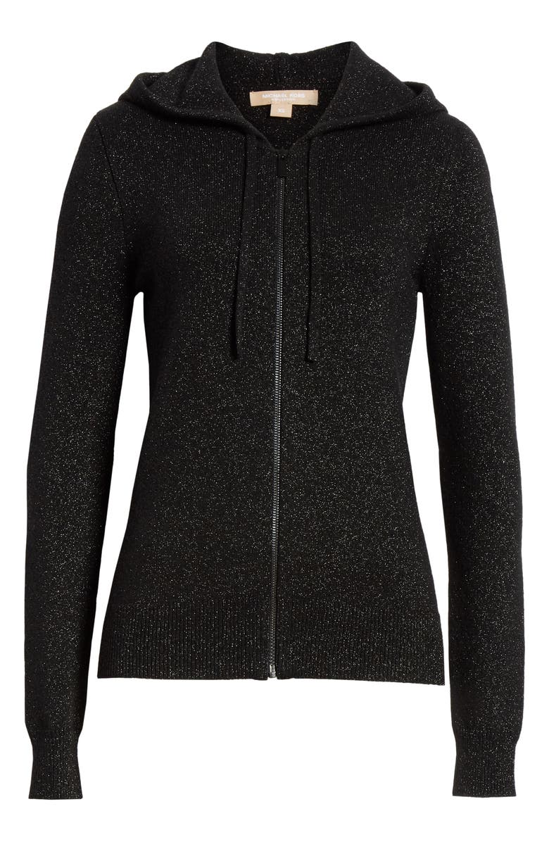 Michael Kors Collection Metallic Hooded Sweater, Alternate, color, 