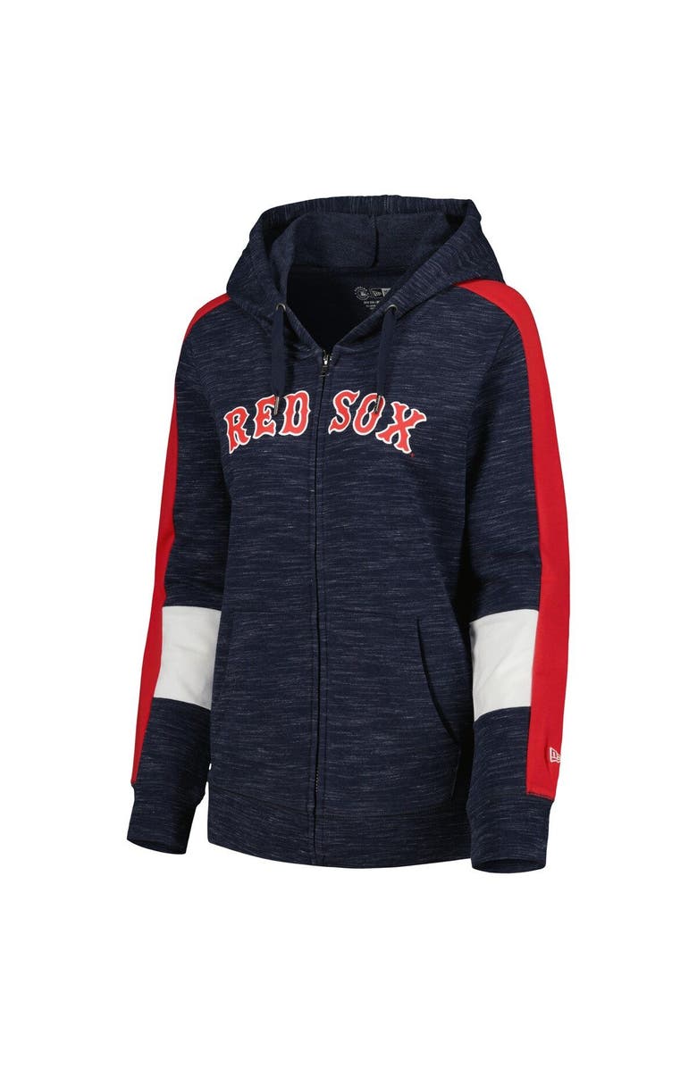 New Era Women's New Era Navy Boston Red Sox Colorblock Full-Zip Hoodie, Alternate, color, Navy