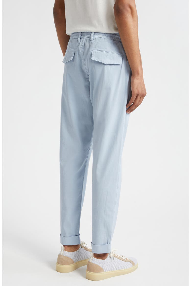 Drawstring Waist Stretch Cotton Pants, Alternate, color, BABY BLUE