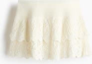 H&M Crochet-look Tiered Skirt
