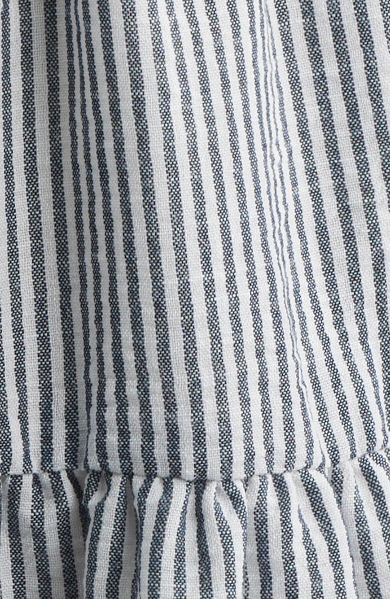 Julia Jordan Tiered Stripe Seersucker Dress, Alternate, color, Navy Multi