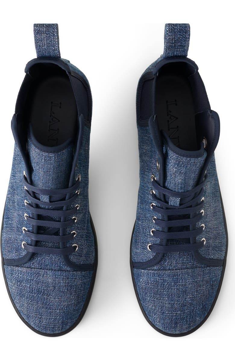 Lanvin Dbb1 High Top Denim Sneakers, Alternate, color, Blue Denim