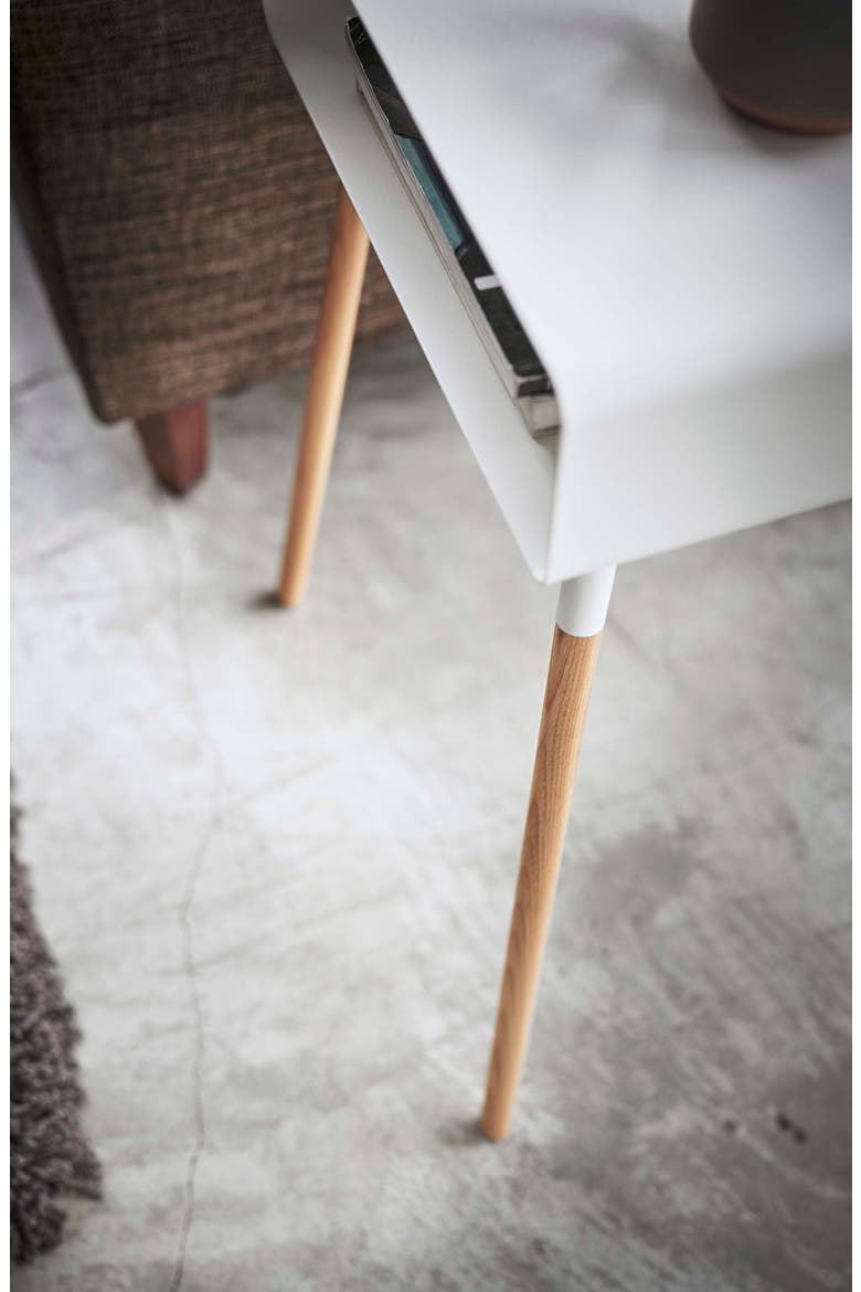 Steel Storage Side Table, Alternate, color, WHITE