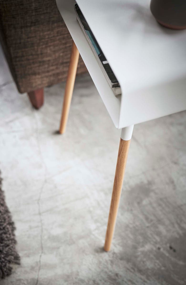 Yamazaki Steel Storage Side Table, Alternate, color, White