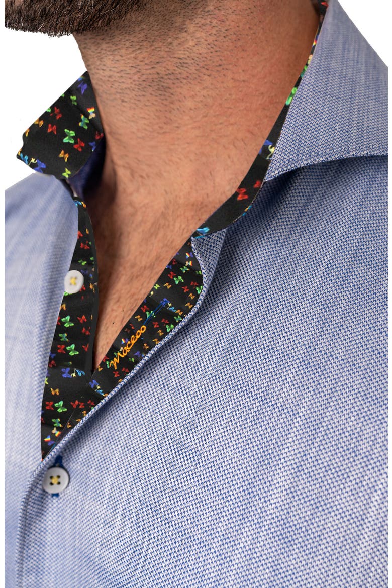 Einstein FlamBlue Contemporary Fit Button-Up Shirt, Alternate, color, BLUE