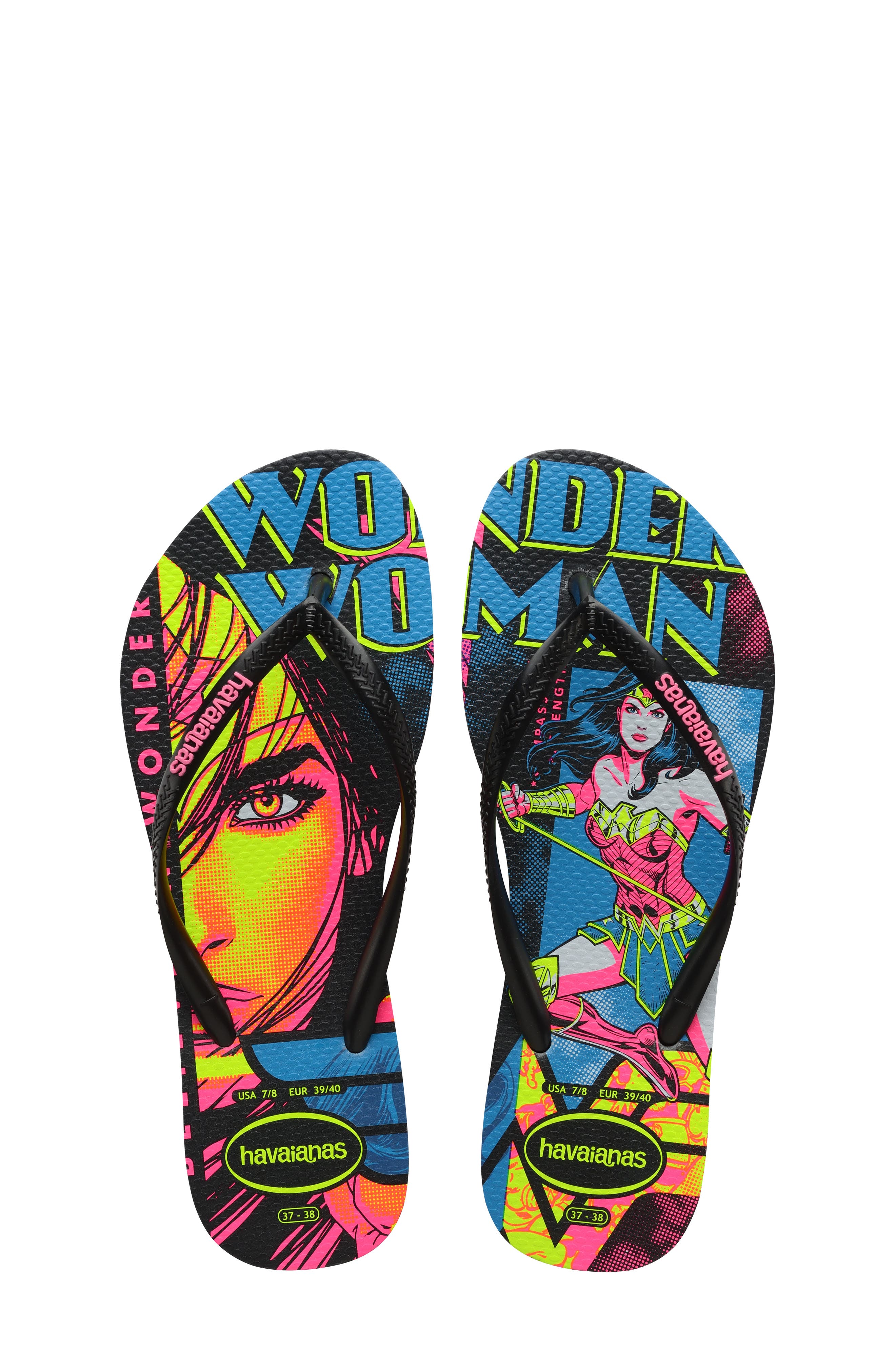 Havaianas Wonder Woman Mismatched Flip Flop, Main, color, 