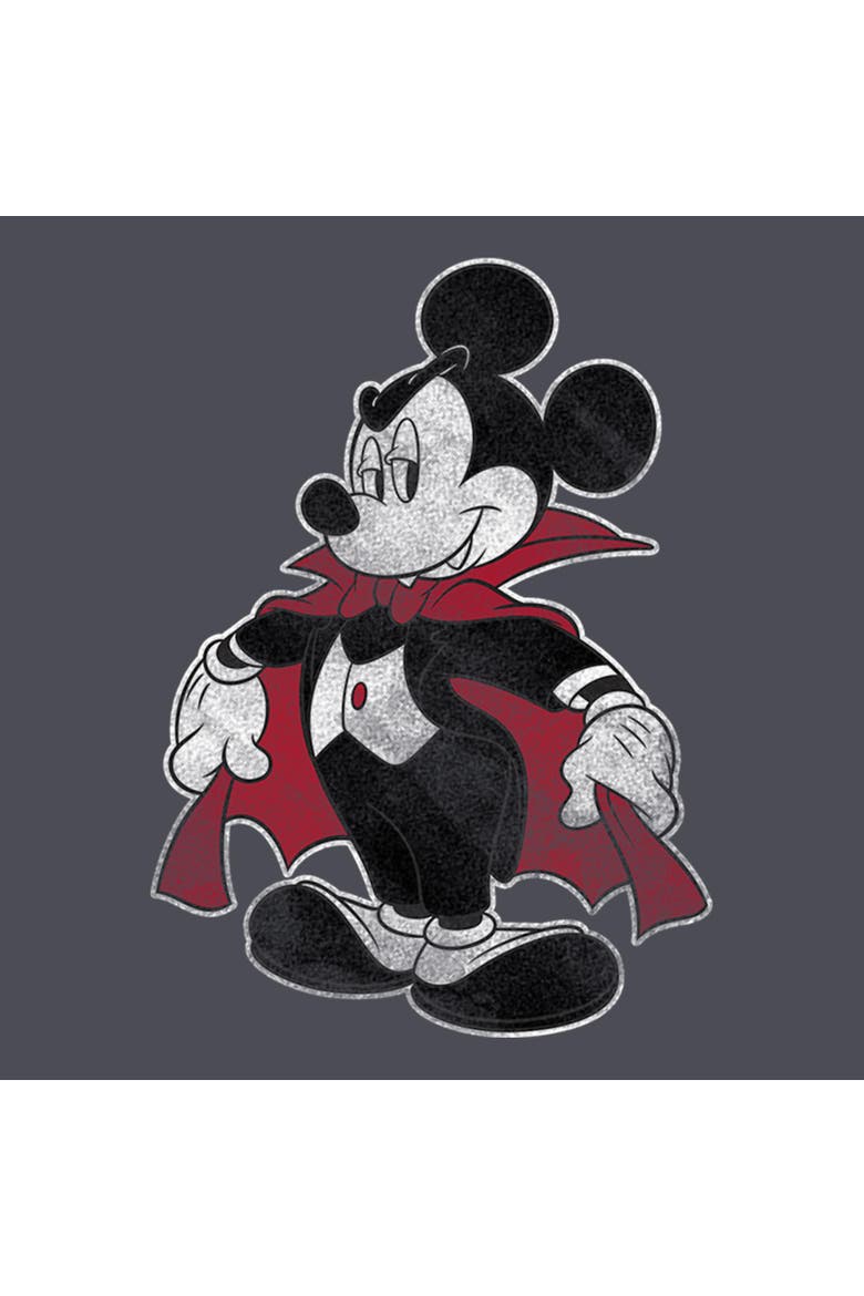 Mens Mickey & Friends Halloween Retro Vampire Lightweight Hoodie, Alternate, color, Black