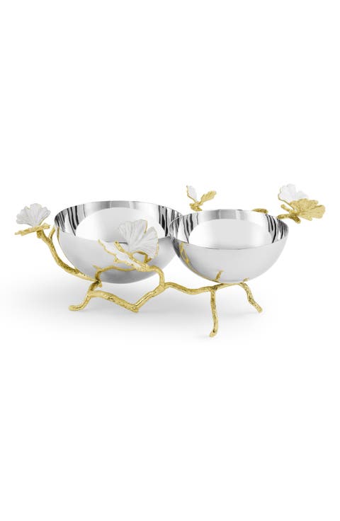 Butterfly Ginkgo Double Dish