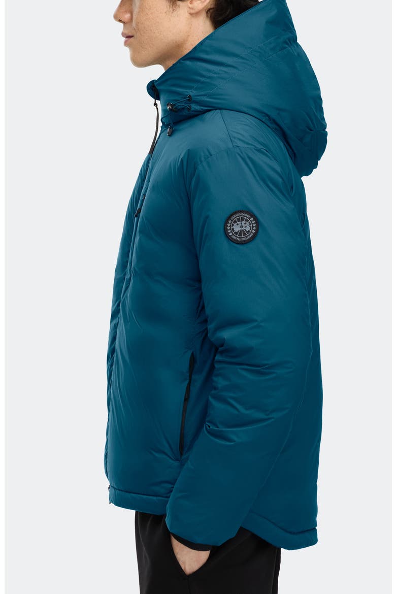 Lodge Packable Down Hooded Jacket, Alternate, color, GUARD BLUE - BLEU GARDE