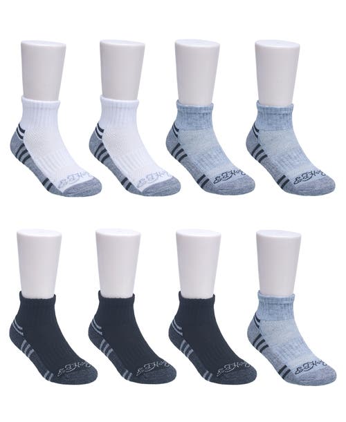 Ed Hardy Athletic Half Cushion Quarter Sock 8-pack In White