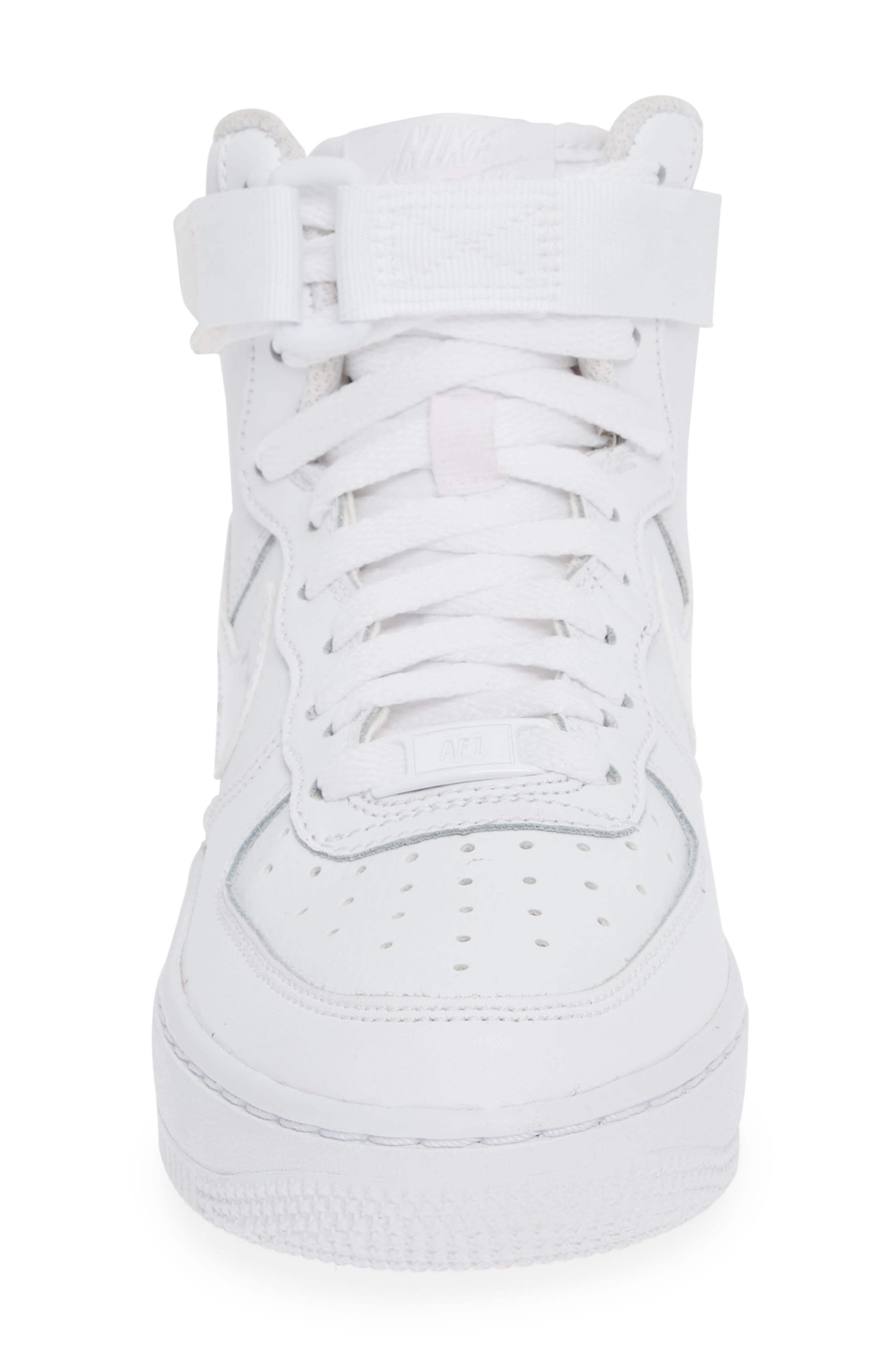 Air Force 1 High Top Sneaker, Alternate, color, WHITE