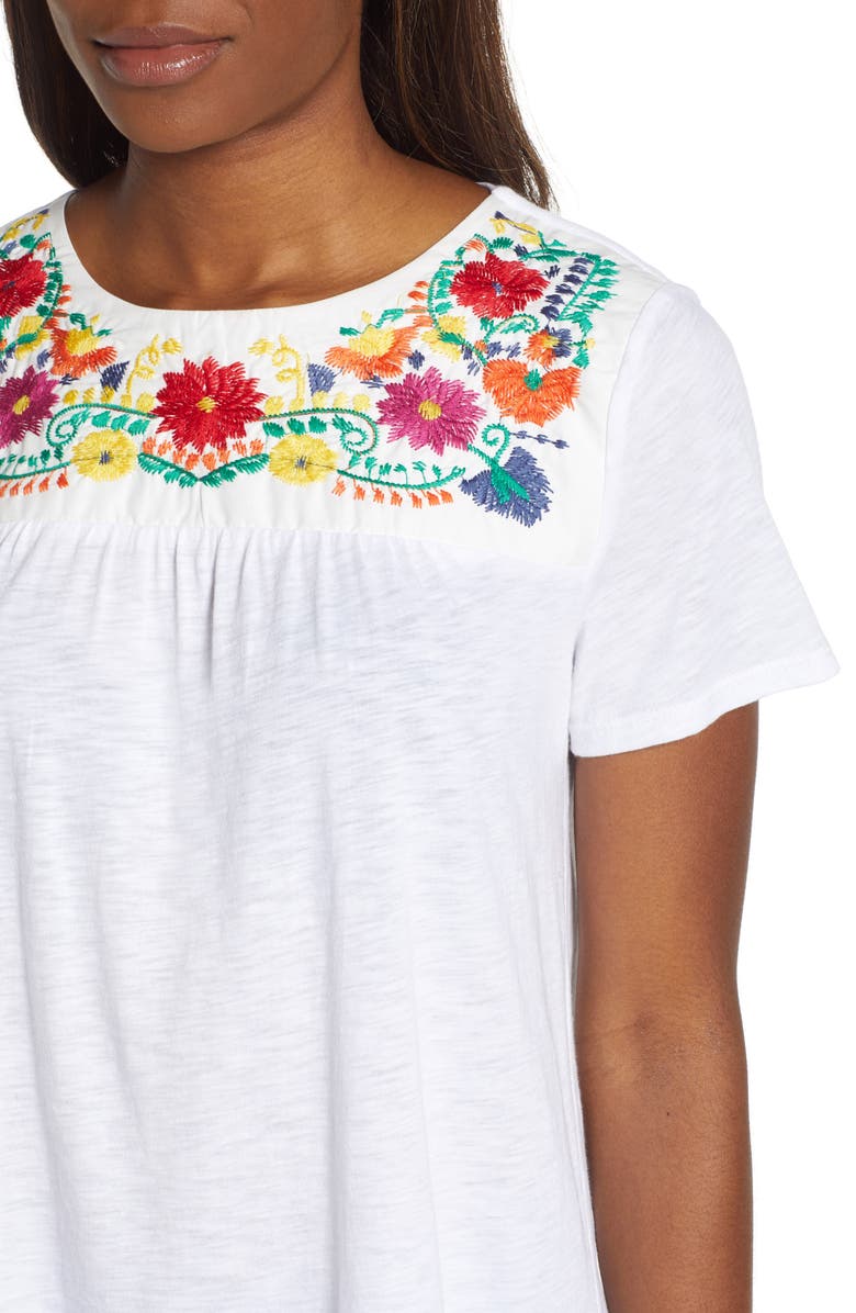GIBSONLOOK Gibson x Hi Sugarplum! Savannah Embroidered Yoke Tee, Alternate, color, 