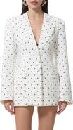 AFRM Polka Dot Pinch Waist Blazer